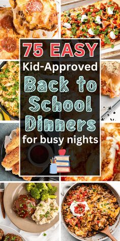 the back to school dinner menu for busy nights