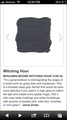 the witching hour on an iphone screen