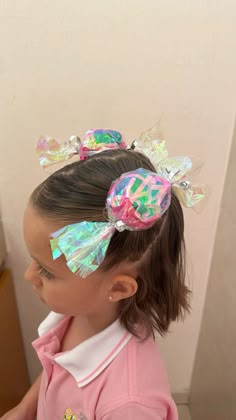 #crazyhairday #candyhair Crazy Hair School Day, Candy Crazy Hair Day, Kid Crazy Hair Day, Girl Crazy Hair Day Ideas, Girls Crazy Hair Day Ideas, Crazy Hair Day Ideas For Girls Easy, Kids Crazy Hair Day Ideas, Crazy Hair Day At School For Girls Easy, Candy Hairstyles