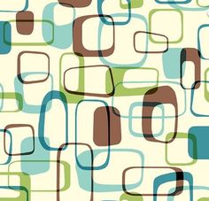 an abstract pattern with squares and rectangles in blue, green, brown and white