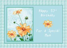 Happy 53rd Birthday for a Special Mother, Orange flowers, Gingham card Happy 78th Birthday, Happy 73rd Birthday, Happy 68th Birthday, Happy 77th Birthday, Happy 72nd Birthday, Happy 66th Birthday, Happy 59th Birthday