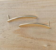 Gold Bar Earrings, Curved Bar, Bar Stud Earrings, Bar Studs, Nickel Free Earrings, Gold Filled Earrings, Shopping Day, Bar Earrings, Gold Bar