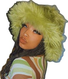 Trendy Winter Hats With Faux Fur Lining, Trendy Winter Mini Hats With Curved Brim, Trendy Mini Hats With Curved Brim For Winter, Green Wide Brim Mini Hat For Winter, Trendy Adjustable Winter Costume Hats And Headpieces, Trendy Wide Brim Winter Bucket Hat, Trendy Mini Bucket Hat For Winter, Trendy Green Winter Hat, Winter Fedora Hat With Feather Trim