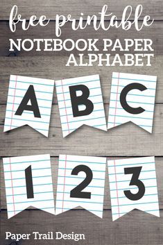 the free printable notebook paper alphabet