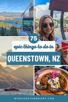 the top five things to do in queenstown, n y with text overlay