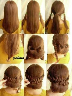 Make Your Hair Look Gorgeous By Following Our Tips And DIY Hair Tricks - Fashion Diva Design Braid Bun Updo, Victorian Hairstyles, Popular Haircuts, Braided Bun, Christmas Carol