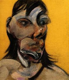 a painting of a man with his mouth open