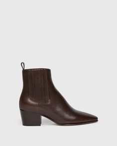 Ryan Ankle Boot - Chocolate Leather - PAIGE Heeled Chelsea Boots Outfit, Chelsea Boots Men Outfit, Chelsea Boots Outfit, Boots Men Outfit, Heeled Chelsea Boots, Chocolate Leather, Men Store, Shoes Boots Ankle, Chelsea Boots Men