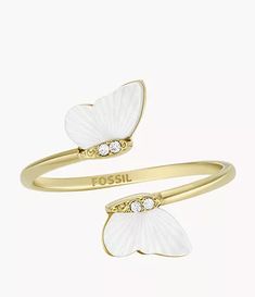 Radiant Wings White Mother of Pearl Butterfly Ring - JF04423710006 Elegant White Butterfly Ring For Wedding, Elegant Adjustable Butterfly Ring, Elegant Butterfly Shaped Rings, Elegant White Butterfly Ring For Formal Occasions, White Butterfly Open Ring As A Gift, White Butterfly Ring With Open Design As A Gift, White Butterfly Ring With Open Design For Gifts, White Butterfly Open Ring As Gift, White Open Ring Butterfly Ring As Gift