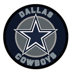 the cowboys logo is shown on a black and gray circle that says,'dallas cowboys '