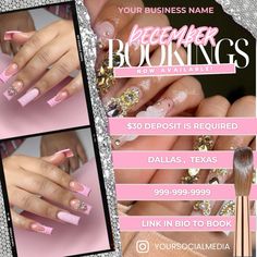 Nail Tech Flyer Template Nail Website Ideas, Nail Booking Template, Nail Flyers Templates, Nail Sale Flyer, Nail Tech Promotion Ideas, Nail Tech Flyer Ideas, Nail Business Logo Ideas, Nails Flyer Design, Nail Flyer Ideas