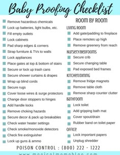 baby proofing checklist for the room