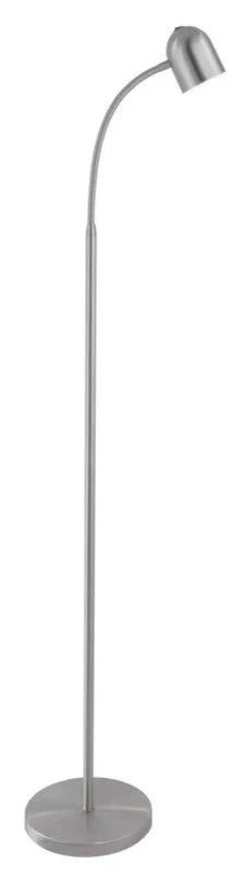 Product Details: Perfect for looming over a desk or recliner while your read is this charming metal energy-efficient LED gooseneck floor lamp. Additional Info: A slim, dainty design giving off plenty of light, this metal energy-efficient LED gooseneck floor from Tiara collection by Lite Source adds a charming appeal to your home. Crafted with a timeless black finish over metal construction or brushed nickel, this lamp includes a dome metal shade and an on-off rocker switch. It's a minimalist des Gooseneck Floor Lamp, Led Module, Home Library, Nickel Finish, Energy Efficiency, Metal Construction, Brass Finish, Desk Lamp, Minimalist Design