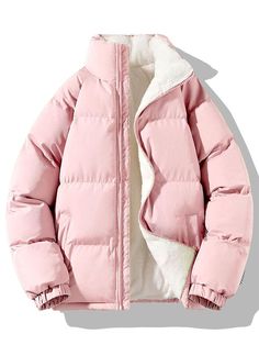 Material: PolyesterPackage included:1*Coat. Winter Coat 2024, Pink Winter Jacket, Funky Fits, Corporate Outfit, Cute Winter Coats, Pink Winter Coat, Pink Fur Coat, Pink Puffer Coat, Cold Fashion