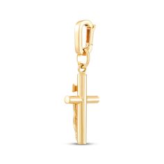 This crucifix cross from the Charmed Memories® collection is a beautiful reminder of your faith. 10K yellow gold The polished tube cross features a traditional portrayal of Christ and an "INRI" inscription Build a collection of fine jewelry that is individually yours with Charmed Memories® Use the hinged clip to add or change charms on the coordinating bracelets and necklaces (sold separately) Semi Annual Sale, New Charmed, Bracelets And Necklaces, Cross Charms, Gold Cross, Religious Jewelry, Charm Gift, Home Gifts, Jewelry Sales