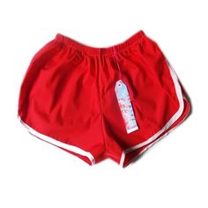 "These FABULOUS Sports shorts are PERFECT for making a statement this Season!  Made from a lightweight Cotton Poplin fabric and finished off with an elasticated waistband and a crisp white trim.  They are available in a variety of colours - Just select your option from the drop down list.  PLEASE NOTE: The colour of the fabric will differ slightly to the colour on your monitor. (I will try to avoid this where I can)  DETAILS: Sports style Casual fit Elasticated waistband Side slits White binding Summer Athletic Shorts With Built-in Shorts For Jogging, Cotton Athletic Shorts For Summer Training, Cotton Shorts With Contrast Trim For Summer, Stretch Shorts With Contrast Trim, Cotton Shorts With Contrast Trim, Sporty Summer Activewear With Contrast Trim, Summer Jogging Bottoms With Short Legs, Sporty Summer Athletic Shorts With Elastic Side Panels, Sporty Athletic Shorts With Elastic Side Panels For Summer