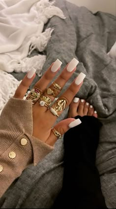 Stile Kylie Jenner, Basic Nails, Short Square Acrylic Nails, Short Acrylic Nails Designs, Dope Jewelry, Luxury Nails, Square Acrylic Nails, Nails Toes