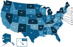 the map shows where mobile phones are available in each state