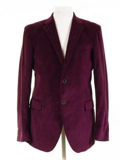 Tommy Hilfger Corduroy Blazer Purple 44L - Tweedmans Classic Man, Formal Wear, Tommy Hilfiger