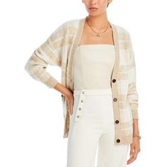 Manufacturer: Rails Style Type: Cardigan Sweater Collection: Rails Sleeve Length: Long Sleeves Material: Acrylic/Wool/Polyamide/Elastane Fabric Type: Wool Specialty: Ribbed Trim Sku: BH5913406 Size: XL.  Color: Beige.  Gender: female.  Age Group: adult.  Pattern: plaid. Beige Plaid Sweater, Cardigan Collection, Plaid Cardigan, Women Sweaters Winter, Plaid Outfits, Sweater Collection, Elastane Fabric, Customer Feedback, Button Cardigan