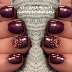 Burgundy Gold Nails, Nail Combos, Nail Color Combos, New York Minute, Perfect Manicure, Dry Nail Polish, Nail Beauty, Hair Affair, Nails 2020