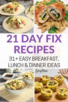 21 day fix recipes for breakfast, lunch and dinner