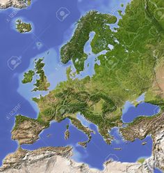 the map of europe is shown in this image