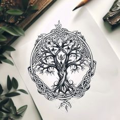 Dazzling Irish Tattoo Files Unique Viking Tattoos, Irish Tattoos Men, Celtic Forest Tattoo, Scottish Tree Of Life Tattoo, Celtic Tree Tattoos For Women, Celtic Art Tattoo, Irish Tree Of Life Tattoo, Celtic Tattoos For Men Irish, Dara Knot Tattoo Celtic Tree