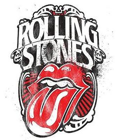 the rolling stones logo on a white background