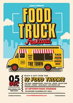 a food truck festival flyer template