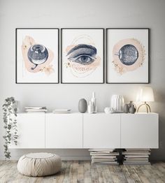 Eye wall art gallery set to suit your Optometry or Ophthalmologist Surgery Waiting Room Decor. Picturing different Anatomy Ocular eyeballs decorated in a Navy Blue and Pink Modern Aesthetic. Upon purchase you will receive Large Digital Printable Files that you can easily download, print, and hang to liven up your Medical Clinic Today! DIGITAL FILE SIZES INCLUDED WITH THIS LISTING: 5x7, 8x10, 11x14, 12x16, 16x20, 18x24, 24x36 Inches --- 🛍️ SEE MORE OF MY ANATOMY POSTERS HERE 🛍️ https://www.etsy Surgeon Office, Waiting Room Decor, Optometrist Office, Clinic Art, Doctor Office Design, Waiting Room Design, Optometry Office, Anatomy Poster, Eye Anatomy