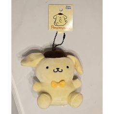 Pompompurin Plush Mascot Stuffed Animal With A Beaded Keychain To Hang It On Your Bag. Brand New From Sanrio Japan. Pompompurin Keychain, Pompompurin Plush, Pikachu Keychain, Sanrio Yellow, Sanrio Pompompurin, Japan Color, Sanrio Japan, Yellow Gifts, Beaded Keychain