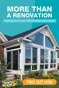 More than a renovation. Rejuvenate your life with a Patio Enclosures brand sunroom! Find out how. Adding A Sunroom, Four Season Sunroom, 4 Season Room, Four Seasons Room, Sunroom Addition, Three Season Room, Dream Deck, Patio Enclosures, Perfect Room