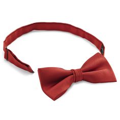 * Easy-to-use hook fastening
 * 100% silk
 * Pre-tied, adjustable strap
 * Gift box provided Red Party Tie With Bow Tie Back, Red Bow Tie For Party, Red Bow Standard Bow Tie For Party, Elegant Red Bow With Butterfly Knot, Elegant Red Satin Bow, Elegant Red Bow Tie Adjustable, Red Satin Bow For Party, Classic Red Bow For Black Tie Events, Red Butterfly Knot Bow Tie For Black Tie Events