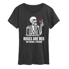 She will love showing off her style with this Women's Roses Red Inside Dead Graphic Tee. FEATURES Short sleeves CrewneckFABRIC & CARE Solid Color: Cotton ; Heather Colors: Cotton/Polyester Machine wash Imported Size: Small. Color: Heather Charcoal. Gender: female. Age Group: adult. 50th Bday, Roses Red, How To Show Love, Her Style, Fabric Care, Gender Female, Heather Grey, Graphic Tee, Age Group