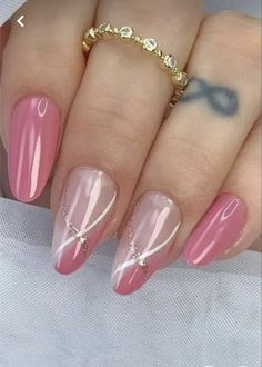 French Manicure Acrylic Nails, Pink Tip Nails, Tape Nail Art, Pink Chrome Nails, Art Deco Nails, Fingernail Designs, Nails Today