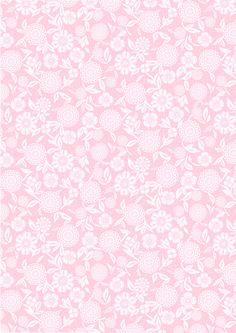 a pink background with white flowers and leaves