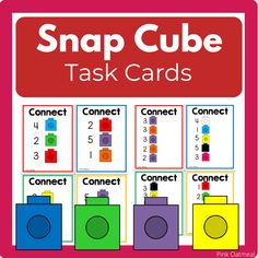 the snap cube task cards for students to use in their classroom's math skills