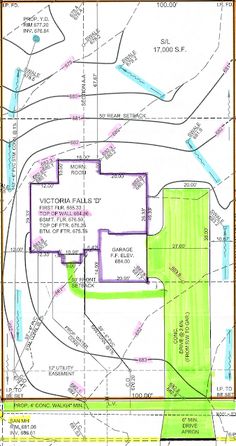 a map showing the location of victoria falls state park and its surrounding area, as well as other areas