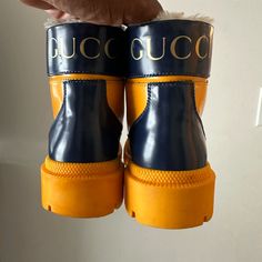 Kids Gucci Unisex Rain Boots Gucci Yellow, Christmas Outfits, Swag Shoes, Gucci Shoes, Yellow Blue, Christmas Outfit, Kid Shoes, Blue Yellow, Rain Boots