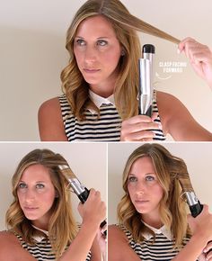 Curling Iron Short Hair, Natural To Relaxed Hair, How To Curl Hair, Curling Hair, Curl Hair, Relaxed Hair, Loose Curls, Long Hairstyles, Hair Serum