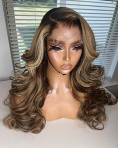 Hairstyles Quick And Easy, Long Hair With Layers, Pretty Wigs, Human Lace Front Wigs, Hairstyles Quick, Exotic Hairstyles, Blessed Wednesday, Simple Hairstyle, Frontal Wig Hairstyles