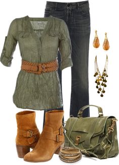 "Crinkle Belted Top" by ailunsford ❤ liked on Polyvore Fluffy Fashion, Sarah Jones, Skull Shoes, Hair Things, Green Top, Feel Pretty, Girl Stuff, Work Clothes, Green Shirt