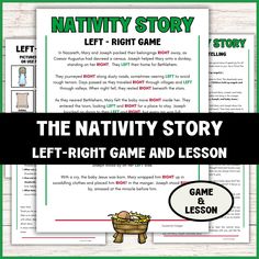 the nativity story and game for kids to learn how to read christmas carols