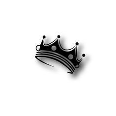 a black and white image of a crown