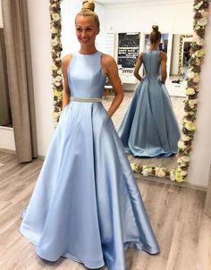 Light Blue Prom, Formal Ideas, Azul Serenity, Prom Inspiration, School Dance Dresses, Light Blue Prom Dress, Prom 2020, Blue Prom Dress, Winter Formal Dresses