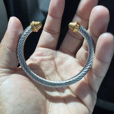 Great Condition. No Box Wire Cuff Bracelet, Wire Cuff, Mens Accessories Jewelry, Saks Fifth, Saks Fifth Avenue, Cuff Bracelet, Silver Gold, Mens Accessories, Cuff