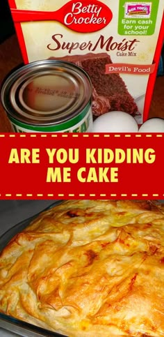 there is a cake that has been baked in the oven and it says are you kidding me cake?