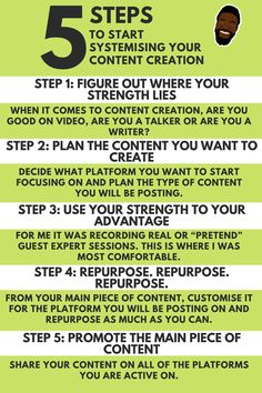 the five steps to creating an effective content strategy for your website or social media business