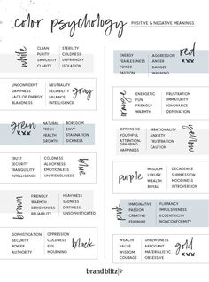 the words and symbols for each type of text